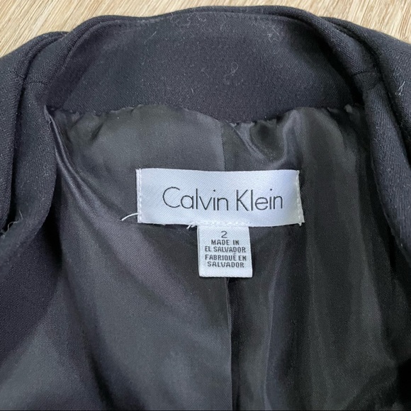 CALVIN KLEIN | black blazer with removable belt - Picture 3 of 6